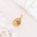wholesale 925 Sterling Silver Heart Pendant Necklace Wholesale Gold Plated-0-50