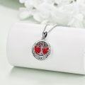 wholesale 925 Sterling Silver Opal Tree of Life Photo Locket Pendant Necklace for Women Wife Girlfriend  48cm Chain Length-0-7
