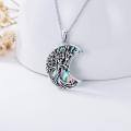 TOUPOP Sterling Silver Abalone Tree Of Life Necklace For Women-0-1