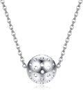 wholesale 925 Sterling Silver Sports Ball Pendant Necklace - Perfect Gift for Volleyball Pickleball Tennis Softball Gymnastics & Cheerleading Lovers-0-0