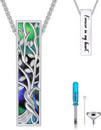 wholesale Sterling Silver Abalone Shell Cremation Jewelry Urn Necklace-Tree of Life-Tree of Life-Customized