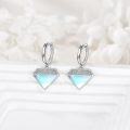 wholesale 925 Sterling Silver Triangle Celtic Knot Moonstone Drop Earrings-0-3