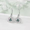 wholesale 925 Sterling Silver Celtic Knot Shamrock Drop Earrings Irish Lucky Charm s for Her-0-3