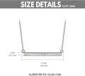 wholesale 14K Yellow Gold Cubic Zirconia Bar Pendant Necklace for Women-0-3