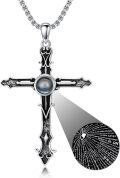 wholesale 925 Sterling Silver Labradorite Stone Cross Projection Necklace for Women and Men Personalized Photo Pendant Elegant s-0-0