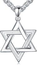 wholesale 925 Sterling Silver Star of David Pendant Necklace  for Men & Women-0-0