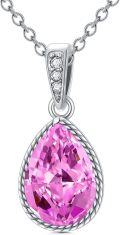 wholesale Sterling Silver Natural Gemstone Diamond Necklace 1 Ct Pear Teardrop Pendant 18+2 Inch Women s Birthday Mother s Day Gift-0-12