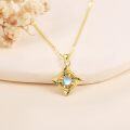 wholesale 14K Gold Moonstone Celtic Knot Pendant Necklace 14K Gold Chain for Mother's Day-0-1