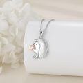 wholesale 925 Sterling Silver Squirrel Apple Charm Pendant Necklace for Girls Women s-0-3