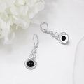 wholesale 925 Sterling Silver Green Turquoise Drop Earrings Platinum Plated Twisted Swirl Jewelry For Women-0-48