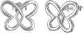 wholesale 925 Sterling Silver Celtic Knot Heart Stud Earrings - Irish  for Women-0-0