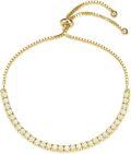 wholesale Gold 925 Sterling Silver Opal Tennis Bracelet for Women - Adjustable Length 9-3/4 to 8-Inch-0-0