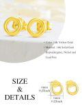 wholesale 14k Gold Polished Open Circle Stud Earrings For Women-0-3