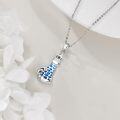 wholesale 925 Sterling Silver Blue Opal Lighthouse Pendant Necklace for Women Gifts-0-3