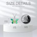 wholesale 925 Sterling Silver Purple & Yellow Enamel Butterfly Pendant Necklace for Women Gifts-0-28