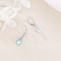wholesale 925 Sterling Silver Blue Opalite Teardrop Leverback Drop Earrings-0-1