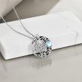 wholesale 925 Sterling Silver Celtic Moon Pendant Necklace Wholesale With Moonstone-0-4