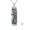 TOUPOP Sterling Silver Tree Of Life Cylinder Urn Necklace For Ashes Memorial Jewelry-0-0