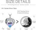 wholesale 925 Sterling Silver Unicorn & Heart Pendant Necklace with Swarovski Crystal for Women-0-1