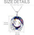 wholesale TOUPOP Sterling Silver Unicorn Pendant Necklace Birthday Christmas Jewelry For Women -0-3