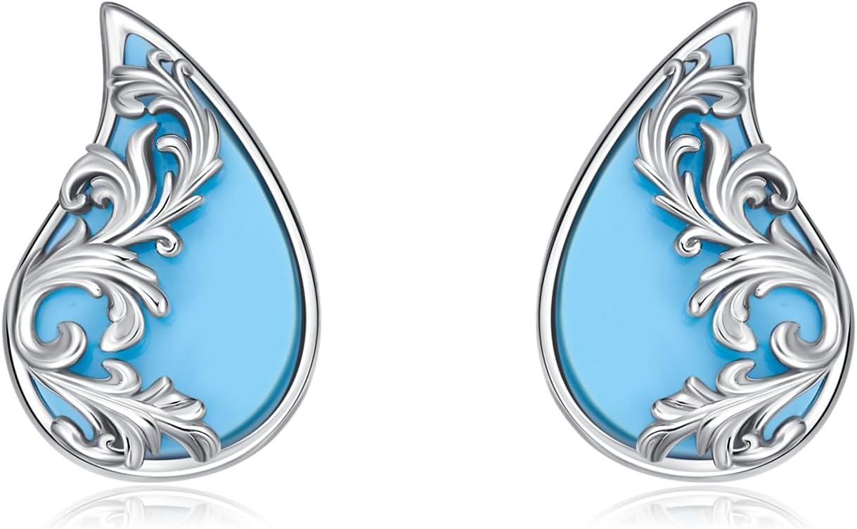Sterling Silver Skull Stud Earrings with Lotus Hummingbird Squirrel Cow Gift for Women Men-0-0