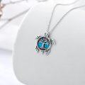 wholesale 925 Sterling Silver Turquoise Sea Turtle Tree of Life Compass Pendant Necklace for Women Mom Ocean Lover -0-2