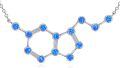 wholesale 925 Sterling Silver Blue Opal Molecule Structure Necklaces - Science  for Women-0-0