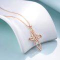 wholesale Gold 14K Gold Celtic Knot Cross Infinity Love Heart Pendant Necklace-0-25