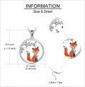 wholesale 925 Sterling Silver Fox Pendant Necklace Animal Charm Gift for Her-0-3