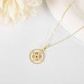 wholesale 14K Gold Black Diamond Accent Celtic Compass Pendant Necklace for Women-0-2