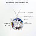 wholesale 925 Sterling Silver Rainbow Austrian Crystal Phoenix Pendant Necklace-0-3
