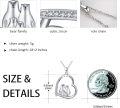 wholesale 925 Sterling Silver Polar Bear Family Necklace Gift for Mom Daughter Wife-0-4