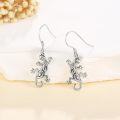 wholesale 925 Sterling Silver Gecko Lizard Dangle Hook Earrings Gothic  for Her-0-3