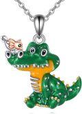 wholesale 925 Sterling Silver Crocodile Bird Charm Necklace Pendant s for Women Animal Lovers-0-0