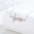 wholesale 925 Sterling Silver Infinity Cross & Faith Pendant Necklace - Religious s for Women-0-1