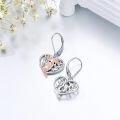 wholesale 925 Sterling Silver Heart-Shaped Axolotl Dangle Leverback Earrings Gift for Women Girls-0-2