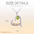 TOUPOP Sterling Silver Birthstone Heart Necklace Sister Gift For Women-0-5