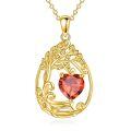 wholesale 925 Sterling Silver Heart Pendant Necklace Wholesale Gold Plated-0-47