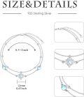 wholesale 925 Sterling Silver Moonstone Double Layered Ankle Anklet with Adjustable Chain and Celtic Knot Design for Women's Foot s-0-4