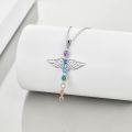 wholesale 925 Sterling Silver Chakra Healing Crystal Angel Tree of Life Lotus Dragonfly Pendant Necklaces Gifts for Women-0-3