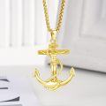 wholesale 925 Sterling Silver Plated Gold Crucifix Anchor Cross Jesus Christ Religious Jewelry Men Women Gift 24 Chain Necklace Pendant Charm Amulet -0-1