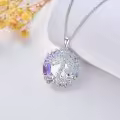 TOUPOP Sterling Silver Unicorn Necklace Gemstone Animal Jewelry For Women-0-4