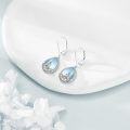 wholesale 925 Sterling Silver Blue Opalite Swans Drop Earrings-0-2