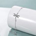 wholesale 925 Sterling Silver Dragonfly Charm Anklet with Beaded Chain and Clasp for Women Girls  6+1 inch Adjustable Length-0-2