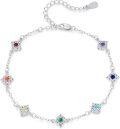 wholesale 925 Sterling Silver 7 Chakra Stones Anklet Yoga s for Women-0-0