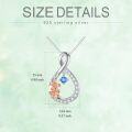 wholesale TOUPOP March Birth Flower Necklaces 925 Sterling Silver Dainty Floral Pendant Necklaces Infinity Birth Month Flower Jewelry Gifts For Women Her Birthday Anniversary -0-4