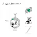 TOUPOP Sterling Silver Animal Mother Child Necklaces For Women Gifts-0-5