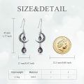 wholesale 925 Sterling Silver Crescent Moon Drop Earrings with Garnet and Red Crystal Accents-0-37
