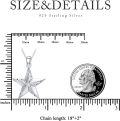 wholesale 925 Sterling Silver Lab-Grown Cubic Zirconia Star Pendant Necklace for Women-0-2