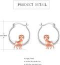 wholesale 925 Sterling Silver Rose Gold Plated Dog Hoop Earrings - Adorable s for Girls and Women-0-5